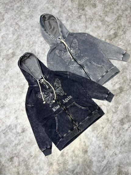 سویشرت سنگ شور طرح پروانه